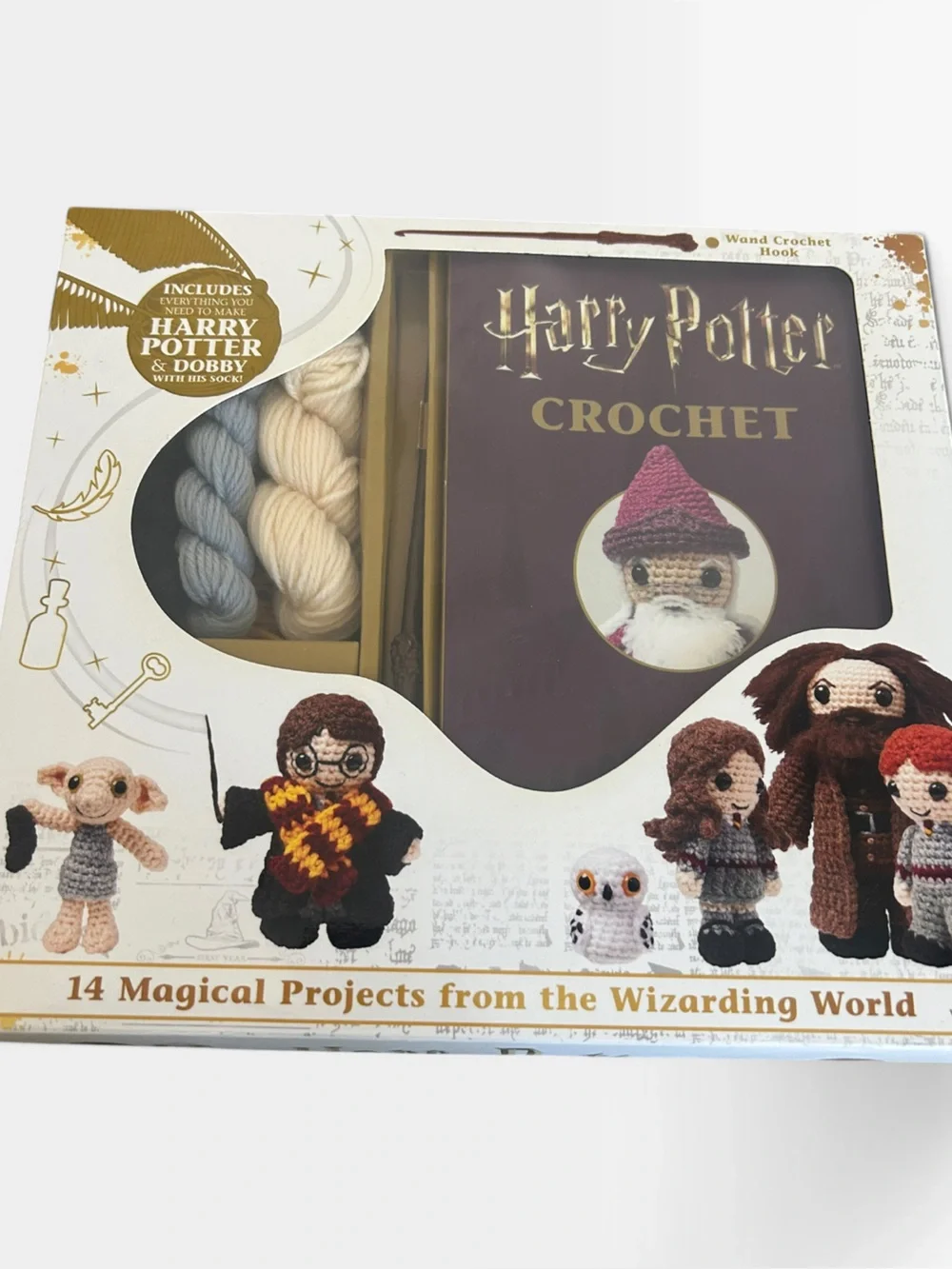 Harry Potter Crochet Kit - Cream & Blue Yarn new